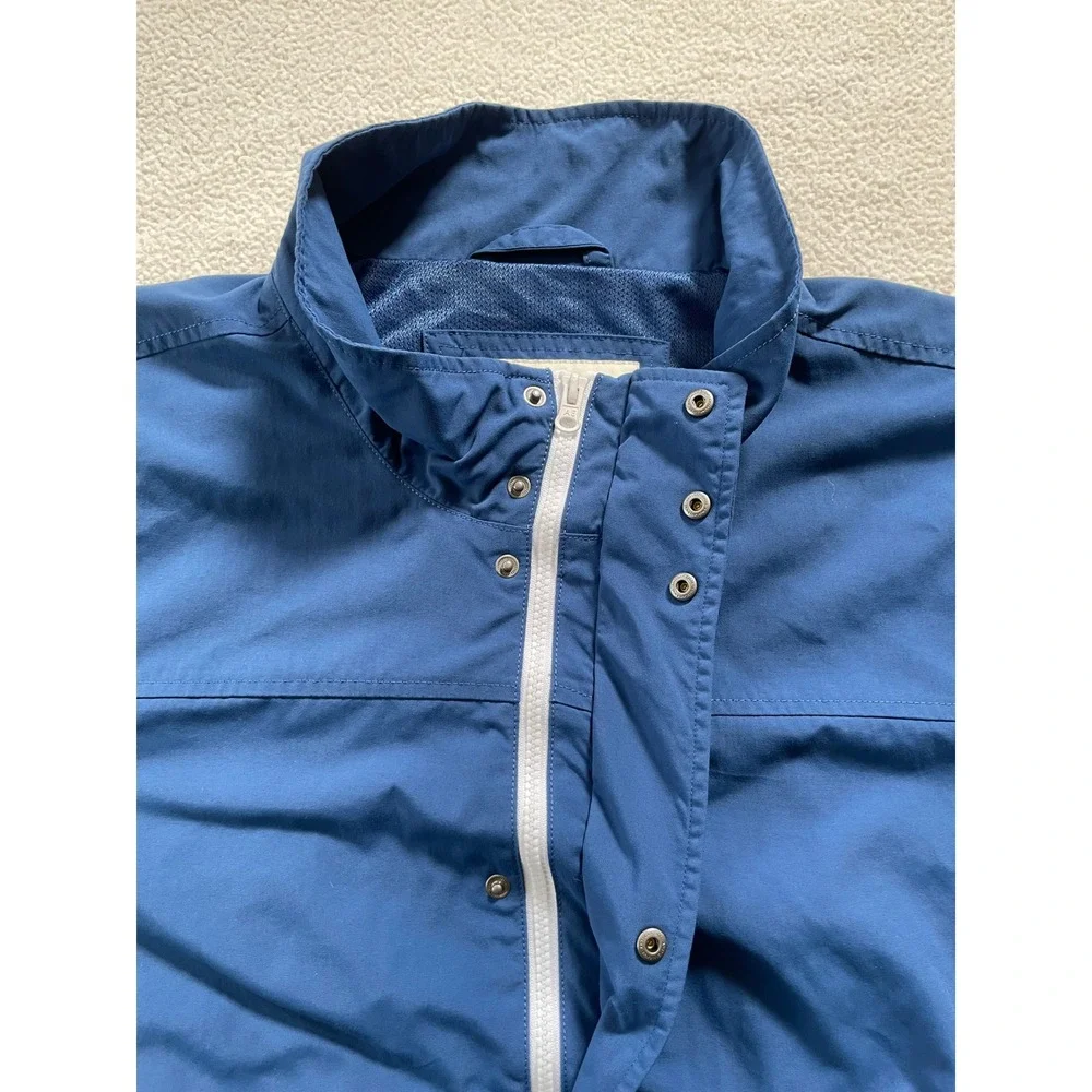 AE American Eagle‎ Mens XXL Bomber Jacket Blue Striped Cuffs Trim Lined Premium